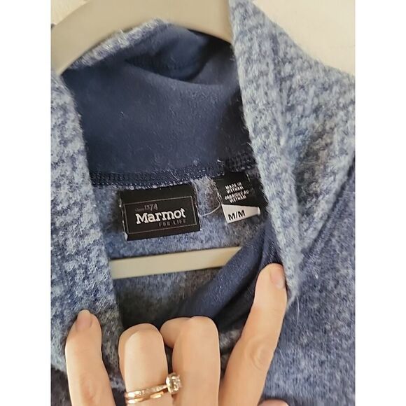 MARMOT BTunic Sweater Wool Blend Blue Women Medium Outdoor Athletic - Picture 5 of 5
